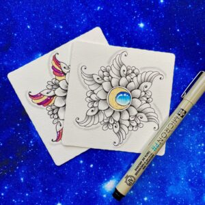 Zentangle Mondblume [Digital]