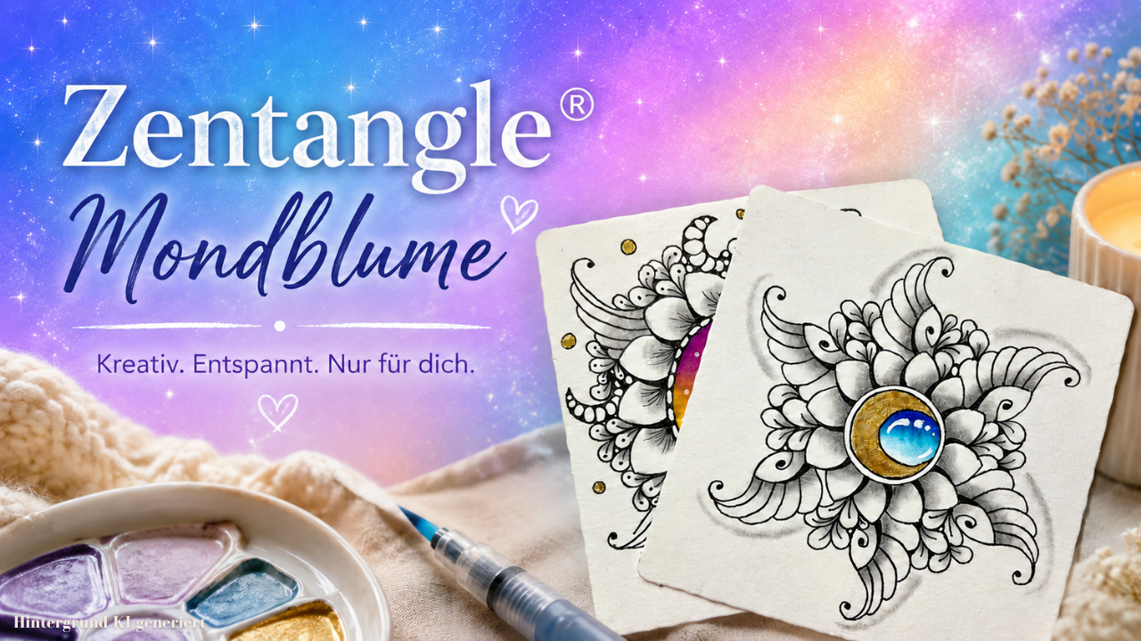 Zentangle® Mondblume